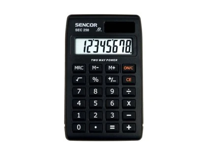 Kalkulačka Sencor SEC 250, 8 místná, černá