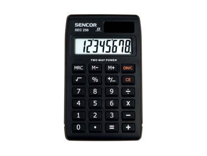 Kalkulačka Sencor SEC 250, 8 místná, černá