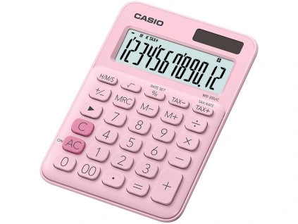 Stolní kalkulačka Casio MS-20UC, světle růžová