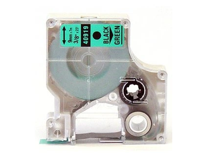 DYMO páska D1 9mm/7m, 40919 černá/zelená