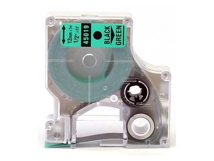 DYMO páska D1 12 mm / 7 m, 45019, černá / zelená