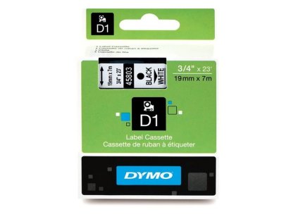 DYMO páska D1 19 mm x 7 m, 45803 černá/bílá