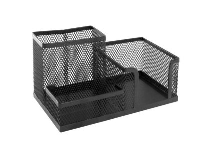 Organizér na stůl, drátěný, černý
