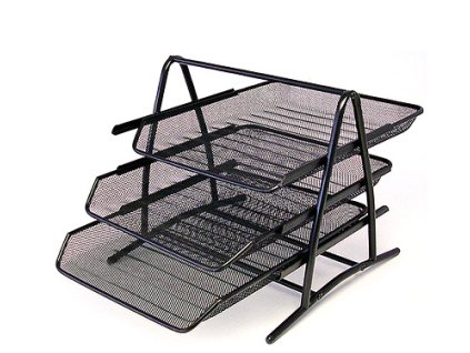 Trojbox drátěný, černý