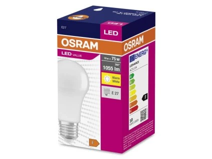 LED žárovka value, 10 W, E27, teplá bílá (2700 K)