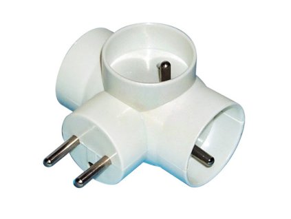 Rozbočka, 3 výstupy, bílá