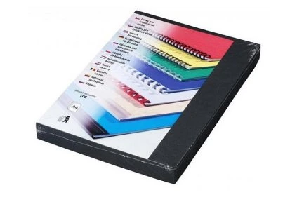 Delta - karton pro vazbu A4, černé, imitace kůže