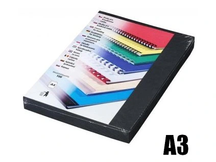 Delta - karton pro vazbu A3, černé, imitace kůže