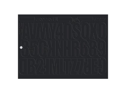 Nástěnková písmena a čísla, černá