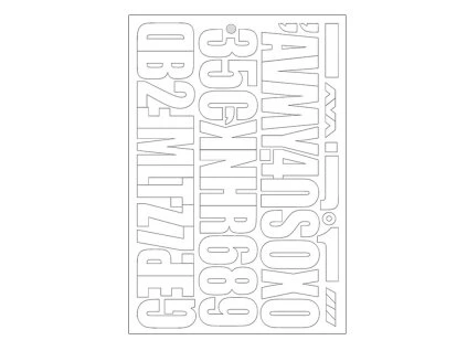 Nástěnková písmena a čísla, bílá