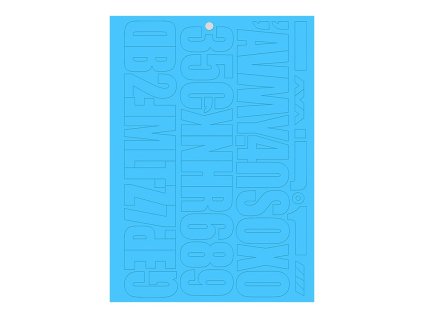 Nástěnková písmena a čísla, modrá