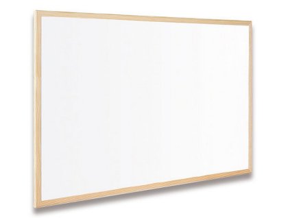 Bílá tabule 60 x 90 cm, popisovatelná, magnetická, dřevěný rám