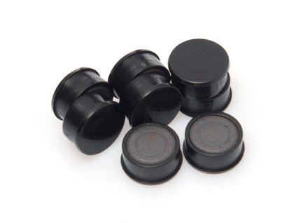 Magnet 13 mm, v plastu, černý, 10 ks