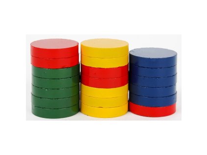 Magnety 25 mm, 20 ks, barevné