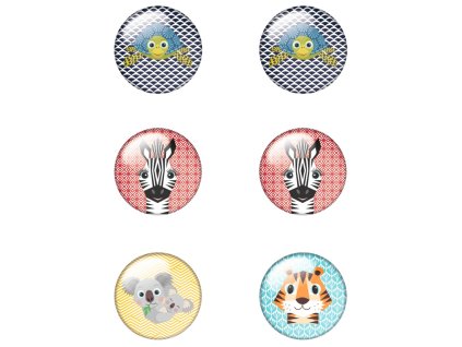 Magnety kulaté 30 mm, skleněné, 6 ks