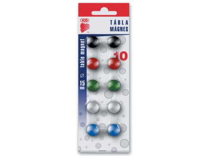 Magnety v barevném plastu, 10 ks