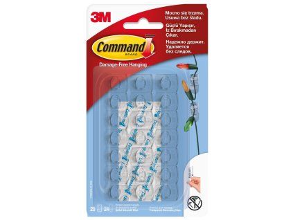 Háčky 3M Command dekorační, průhledné, 20 ks