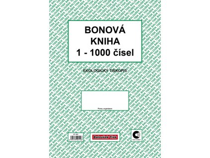 Bonová kniha A4, 1 - 1000 čísel