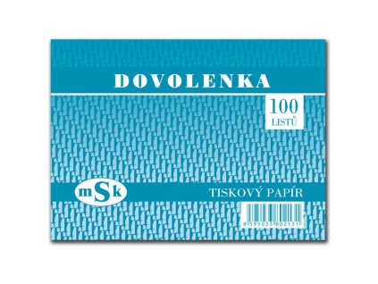 Dovolenka MSK 213, A6, 100 listů