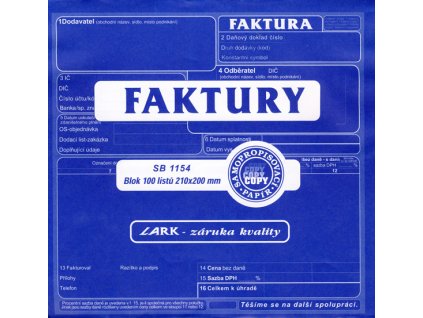 Faktury 2/3 A4, copy, 100 listů
