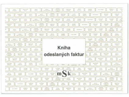Kniha odeslaných faktur MSK 151 A4, pro plátce DPH