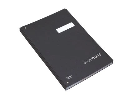 Podpisová kniha A4, 19 listů, černá