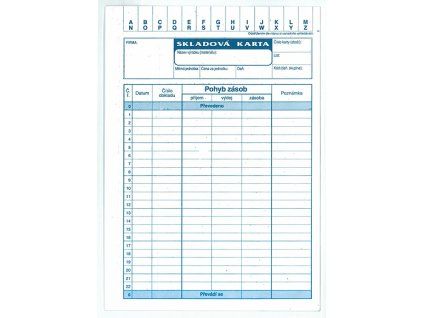 Skladová karta A5, Optys