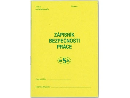 Zápisník bezpečnosti práce MSK 215 A6