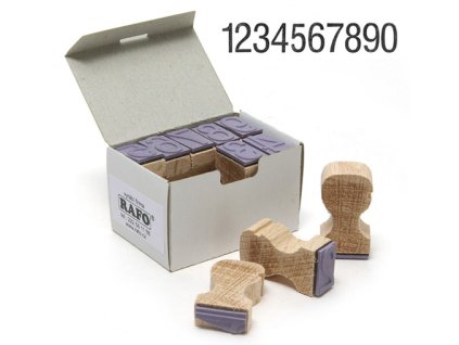 Razítka - sada číslic (čísel)  0-9, výška 15 mm