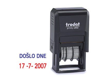 Datumka Trodat 4850/2, výška data 3,8mm, s textem: DOŠLO DNE