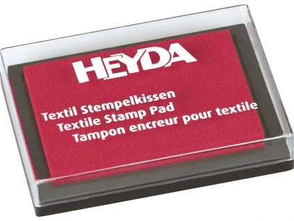 Razítkovací polštářek Heyda na textil, červený