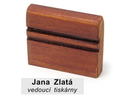 Razítko dřevěné - lišta, 2 řádky, 4 cm