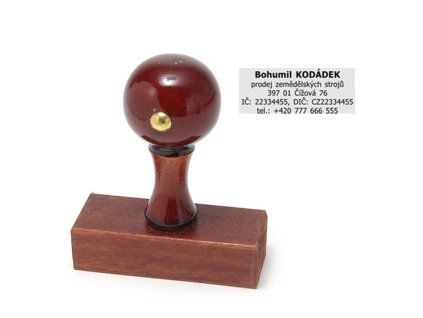 Razítko dřevěné, 46 x 18 mm