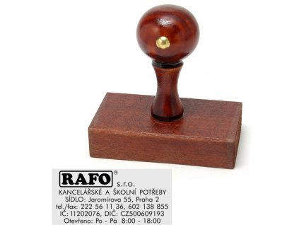 Razítko dřevěné, 58 x 30 mm