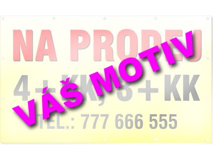 Reklamní plachta 1 x 1 m