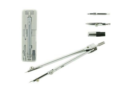 Kružítko Deli kovové, v krabičce