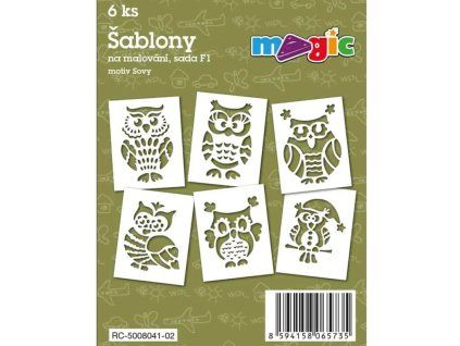 Šablony na malování MAGIC - Sovy