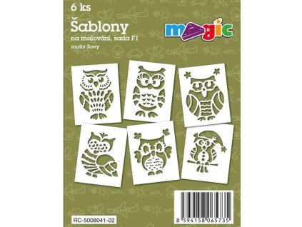 Šablony na malování MAGIC - Sovy