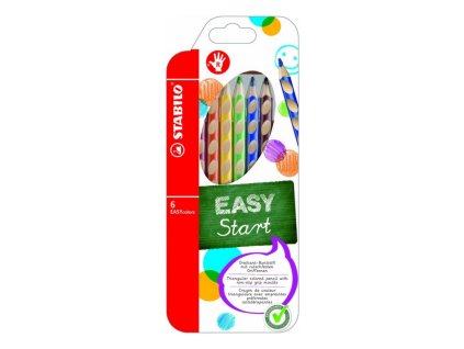 Pastelky Stabilo Easy trojhranné, 6 barev, pro praváky