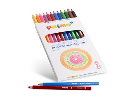 Pastelky PRIMO JUMBO 12 barev, tuha 5,5 mm