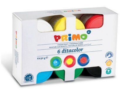 Prstové barvy PRIMO, sada 6 x 50 g
