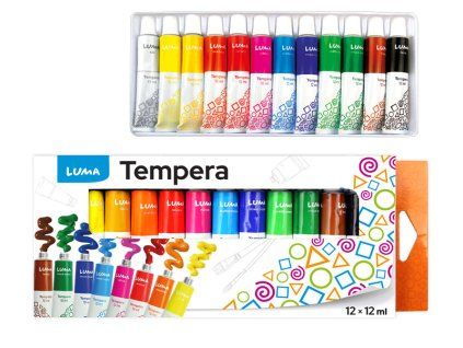 Temperové barvy Luma, 12 barev x 12 ml