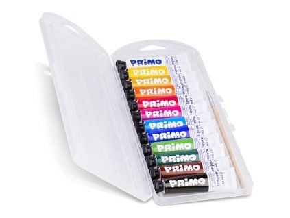 Temperové barvy PRIMO 12 x 12 ml, plastová krabička