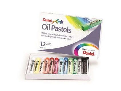 Olejové pastely Pentel Arts, 12 barev