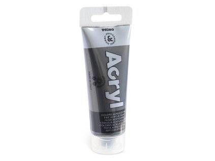 Akrylová barva PRIMO metalická černá, 75 ml