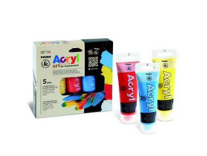 Sada akrylových barev Primo, 5 barev x 75 ml