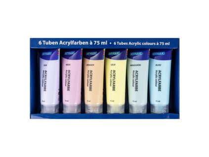 Sada akrylových barev Stylex, 6 pastelových barev
