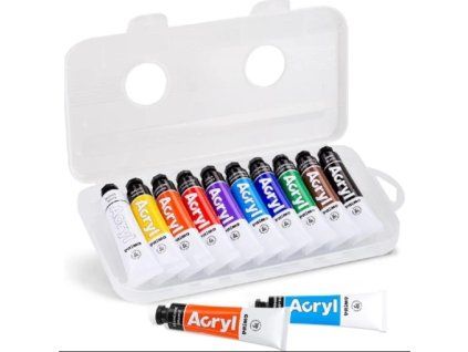 Sada akrylových barev Primo, 10 barev x 18 ml