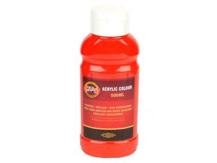 Akrylová barva 500 ml, světle červená