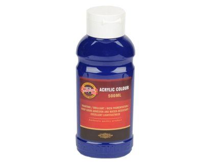 Akrylová barva 500 ml, modř tmavá